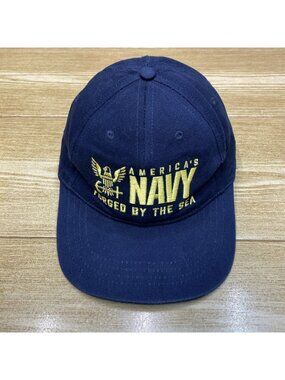 America's Navy Forged By The Sea Mens Baseball Cap Ajustable Made USA Military